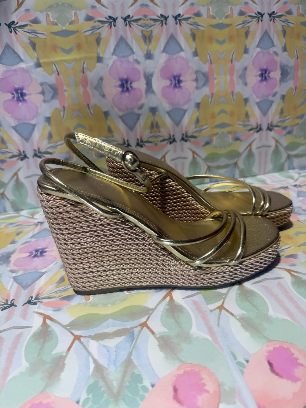 Marc Fisher Zeki Wedge Sandals Women’s Sz 8.5 🤎✨👡